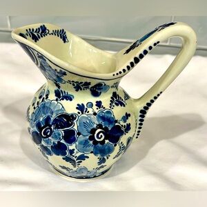 Regina WB Delfts Blauw Pitcher, 5.5” tall.